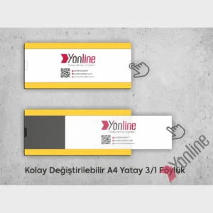 A5 Yatay Kolay Değiştirilebilir Kapı ve Duvar Tipi Föylük Pano