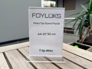 T Tipi Dikey Masa Stand Föylük
