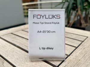 L Tipi Dikey Masa Stand Föylük